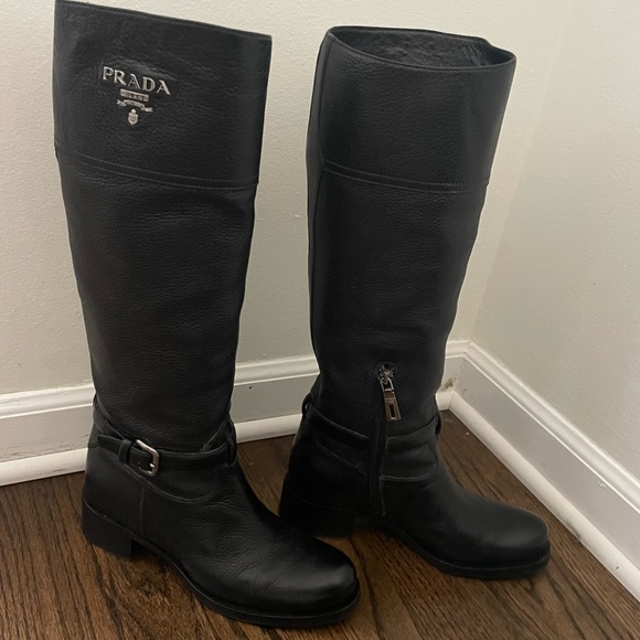 Prada Calzature Donna Black Knee high riding boots - Picture 6 of 10
